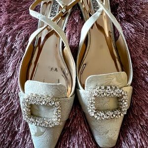 Badgley Mischka Slingback Jeweled Heel